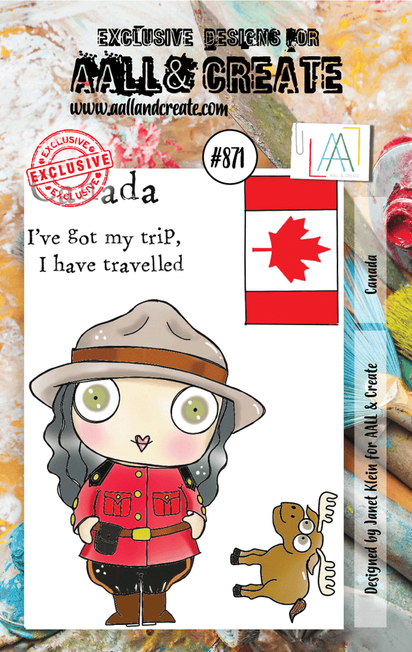 #871 - A7 Clear Stamp Set - Canada - AALL & Create Wholesale - stamp