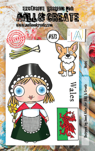 #873 - A7 Clear Stamp Set - Wales - AALL & Create Wholesale - stamp