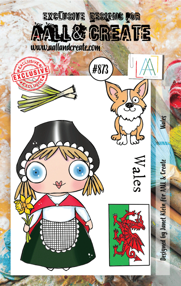 #873 - A7 Clear Stamp Set - Wales - AALL & Create Wholesale - stamp