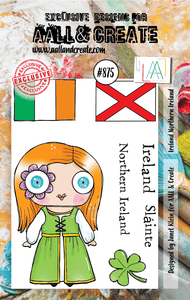 #875 - A7 Clear Stamp Set - Ireland Northern Ireland - AALL & Create Wholesale - stamp