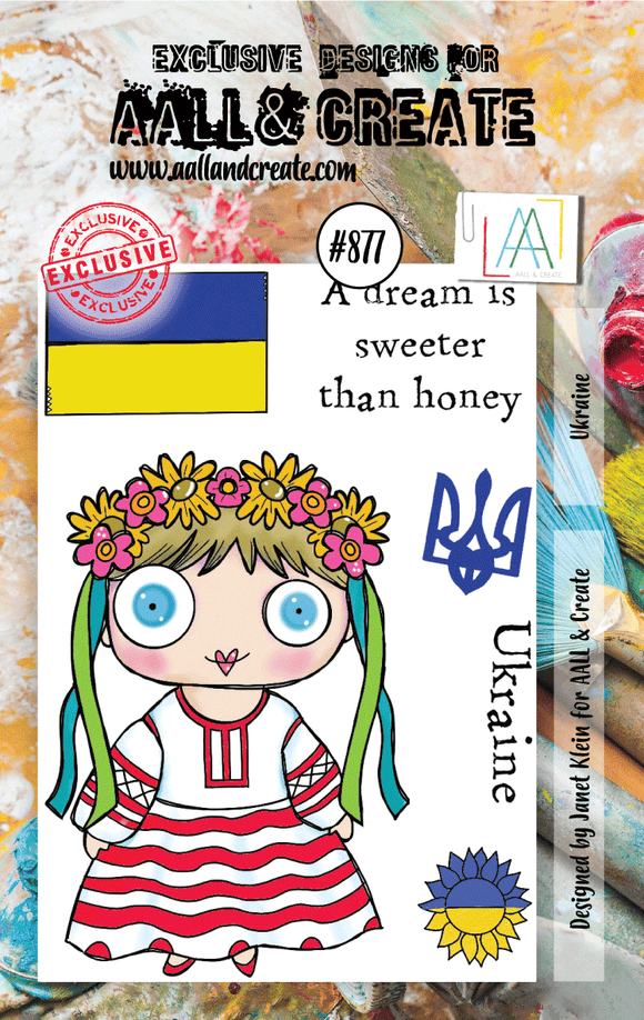 #877 - A7 Clear Stamp Set - Ukraine - AALL & Create Wholesale - stamp