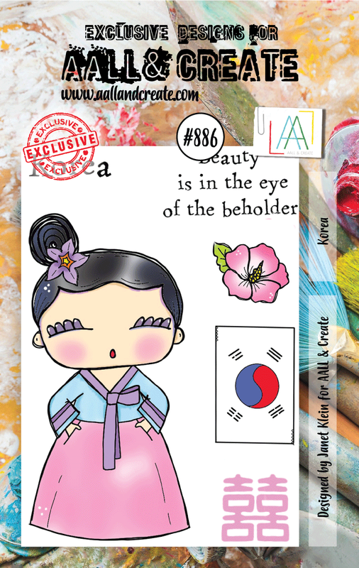 #886 - A7 Clear Stamp Set - Korea - AALL & Create Wholesale - stamp