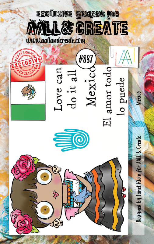 #887 - A7 Clear Stamp Set - Mexico - AALL & Create Wholesale - stamp