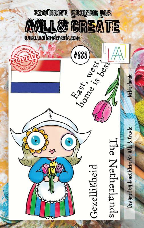 #888 - A7 Clear Stamp Set - Netherlands - AALL & Create Wholesale - stamp