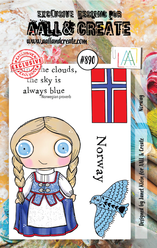 #890 - A7 Clear Stamp Set - Norway - AALL & Create Wholesale - stamp