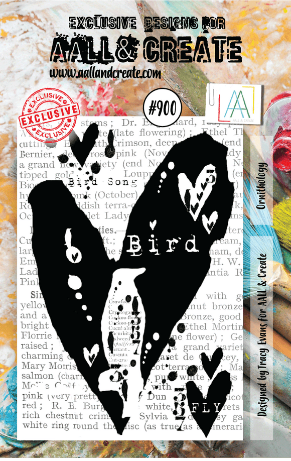#900 -  A7 Clear Stamp Set - Ornithology - AALL & Create Wholesale - stamp