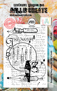 #908 - A7 Clear Stamp Set - Quill Ends - AALL & Create Wholesale - stamp