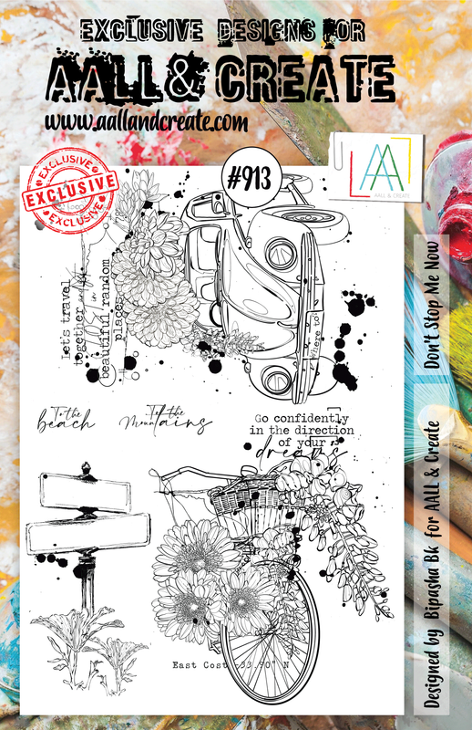 #913 - A5 Clear Stamp Set - Don't Stop Me Now - AALL & Create Wholesale - stamp
