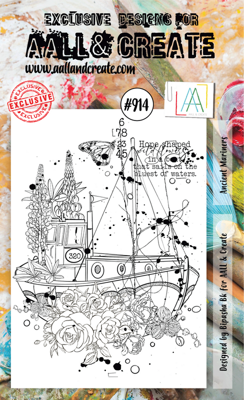 #914 - A6 Clear Stamp Set Ancient Mariners - AALL & Create Wholesale - stamp