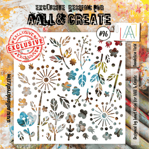 #96 - 6"x6" Stencil - Dandelion Field - AALL & Create Wholesale - stencil