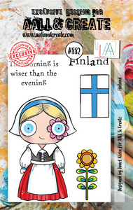 #882- A7 Clear Stamp Set - Finland - AALL & Create Wholesale - stamp