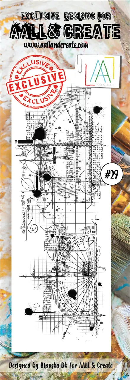 #29 - Border Stamp Set - Protractor - AALL & Create Wholesale - stamp