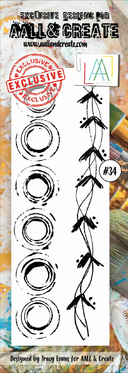 #34 - Border Stamp Set - Rings - AALL & Create Wholesale - stamp