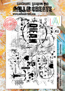#55 - A4 Clear Stamp Set - Layered Grunge - AALL & Create Wholesale - stamp