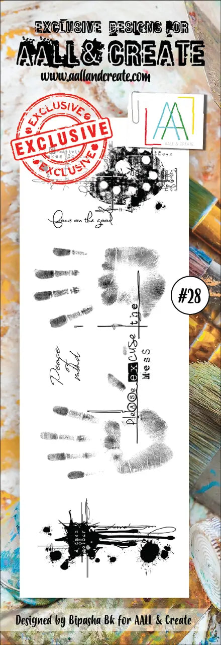 #28 - Border Stamp Set - Handprints - AALL & Create Wholesale - stamp