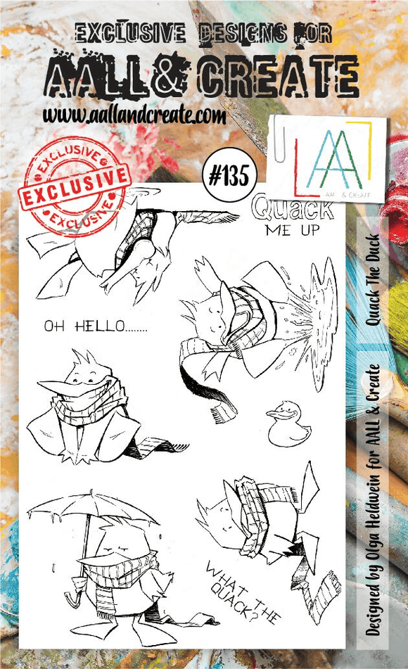 #135 - A6 Clear Stamp Set - Quack The Duck - AALL & Create Wholesale - stamp