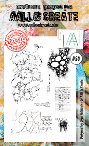 #50 - A6 Clear Stamp Set - Textures - AALL & Create Wholesale - stamp