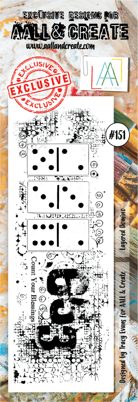 #151 - Border Stamp Set - Layered Domino - AALL & Create Wholesale - stamp