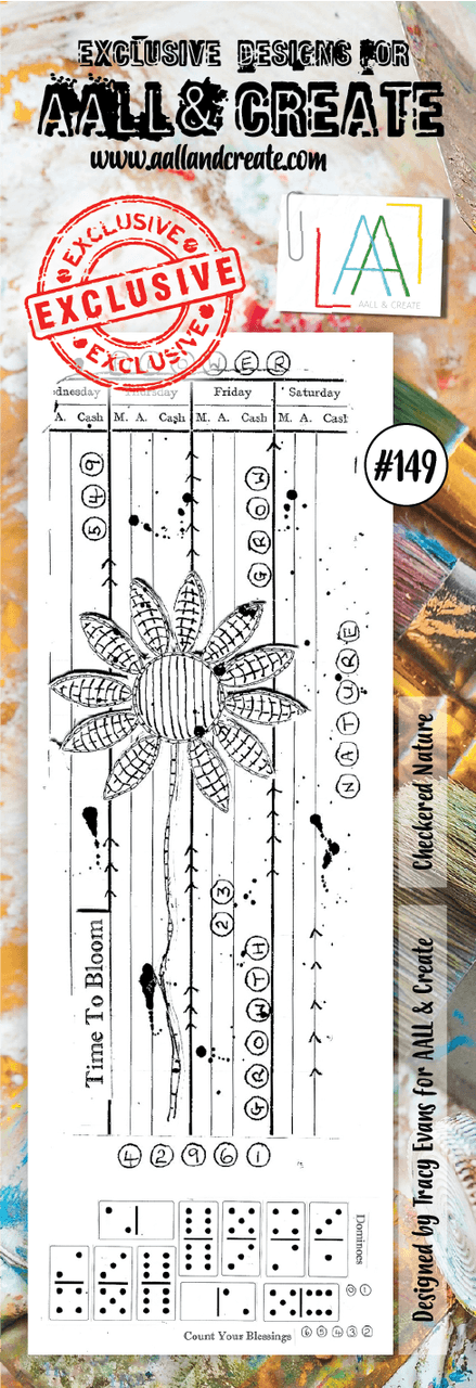 #149 - Border Stamp Set - Checkered Nature - AALL & Create Wholesale - stamp