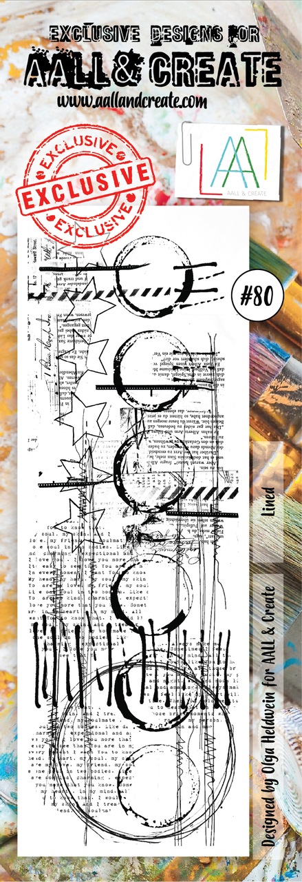 #80 - Border Stamp Set - Lined - AALL & Create Wholesale - stamp