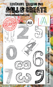 #68 - A6 Clear Stamp Set - House Numbers - AALL & Create Wholesale - stamp