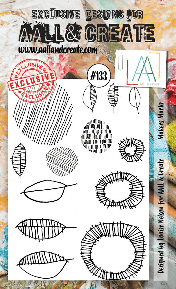 #133 - A6 Clear Stamp Set - Maker's Marks - AALL & Create Wholesale - stamp