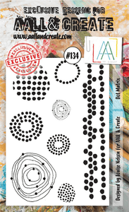 #134 - A6 Clear Stamp Set - Dot Matrix - AALL & Create Wholesale - stamp
