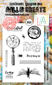 #64 - A6 Clear Stamp Set - Curiosity - AALL & Create Wholesale - stamp