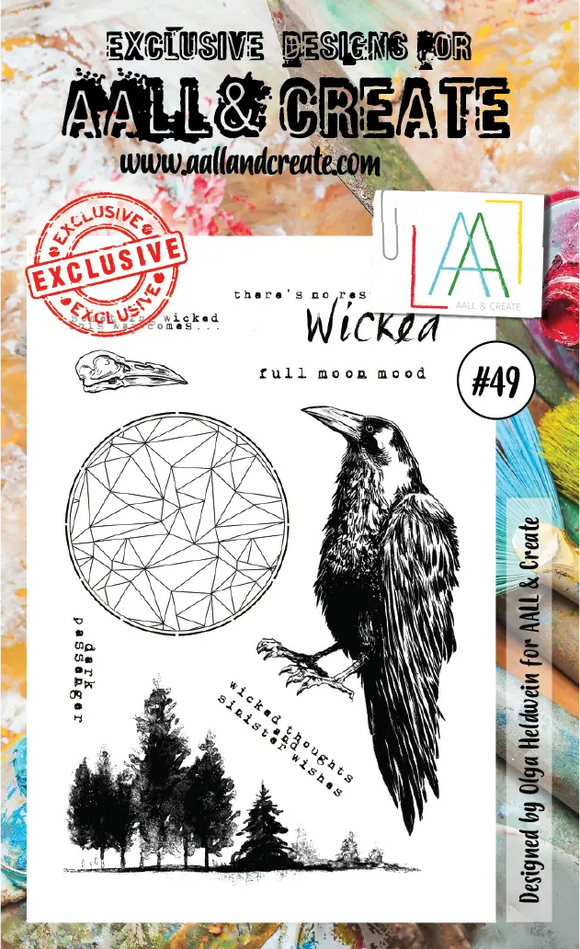 #49 - A6 Clear Stamp Set - Wicked - AALL & Create Wholesale - stamp