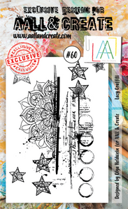 #60 - A6 Clear Stamp Set - Lacy Graffiti - AALL & Create Wholesale - stamp