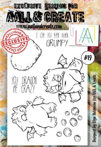 #19 - A6 Clear Stamp Set - Grumpy - AALL & Create Wholesale - stamp