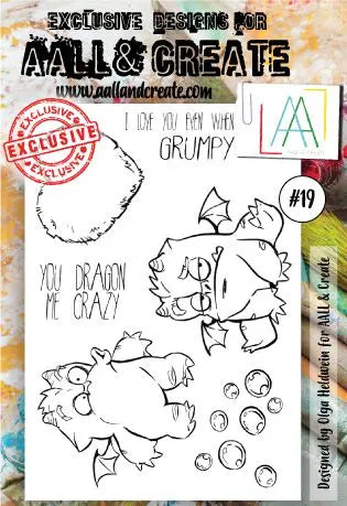 #19  - A6 Clear Stamp Set - Grumpy  - AALL & Create Wholesale - stamp