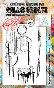 #63 - A6 Clear Stamp Set - Patches - AALL & Create Wholesale - stamp