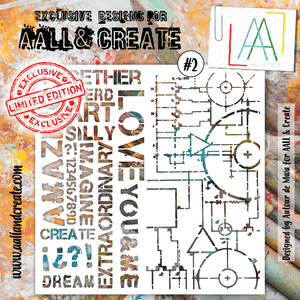 #2 - 6"x6" Stencil - Circuit - AALL & Create Wholesale - stencil