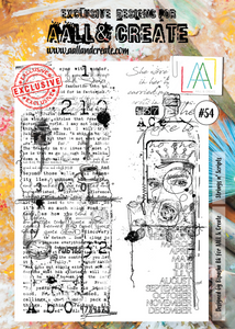 #54 - A4 Clear Stamp Set - Strings N Scripts - AALL & Create Wholesale - stamp