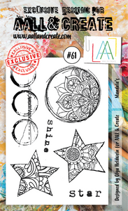 #61 - A6 Clear Stamp Set - Mandalas - AALL & Create Wholesale - stamp