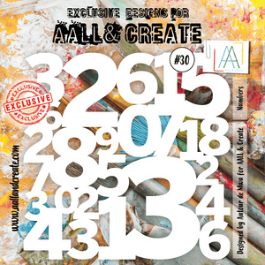 #30 - 6"x6" Stencil - Numbers - AALL & Create Wholesale - stencil