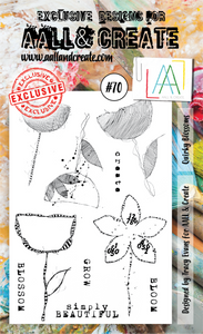 #70 - A6 Clear Stamp Set - Quirky Blossoms - AALL & Create Wholesale - stamp