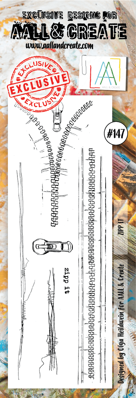 #147 - Border Stamp Set - Zipp It - AALL & Create Wholesale - stamp