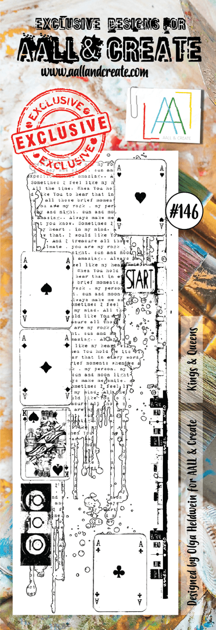 #146 - Border Stamp Set - Kings & Queens - AALL & Create Wholesale - stamp