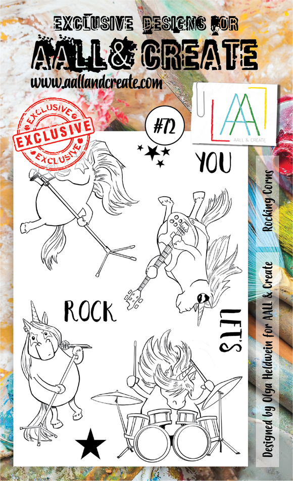 #72 - A6 Clear Stamp Set - Rocking Corns - AALL & Create Wholesale - stamp