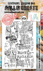 #124 - A6 Clear Stamp Set - Carte Postale - AALL & Create Wholesale - stamp